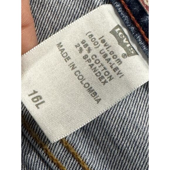 Vintage Levi's 550 Relaxed Boot Cut Jeans Women's Size 16 Long Blue Denim Y2K - Picture 5 of 9